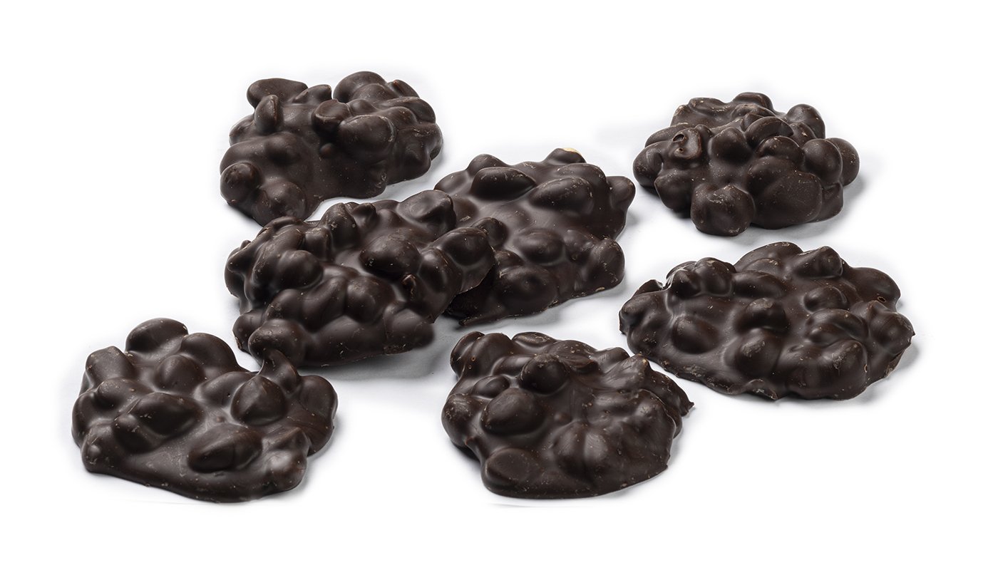 Chocolade Pinda rotsen, puur chocolade