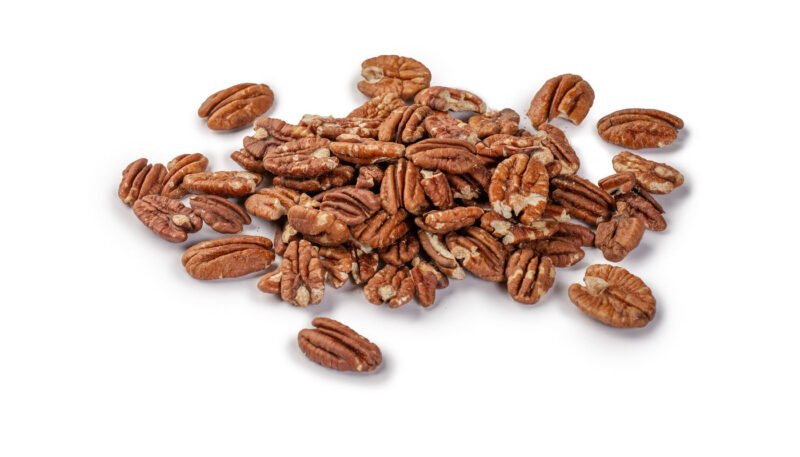 Droog geroosterde pecannoten